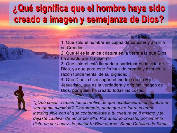 07 El Hombre Creado a imagen y semejanza