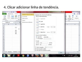 4. Clicar adicionar linha de tendência.
 