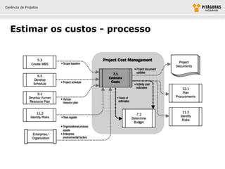 Gerência de Projetos




  Estimar os custos - processo
 