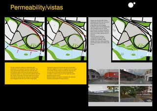 15Permeability/vistas
Cathedral
Green
Council
Building
Riverlights
Silk
Mill
The site presents particular challenges with
pedestrian and transport access in general. The
ring road alienates physically and optically from
the northern side of the city and acts as a natural
unwanted barrier for adequate permeability onto the
site. South of the site is the river bank and only the
west side (in black arrows) allows for accessibility
and integration with the rest of the urban grain.
Transport routes accross the site are complicated
with poor legibility of how to navigate from one plate
to the other. Darwin Place in particular disjoints the
circular area on the left from any full pedestrian
circulation routes coming from the east and north
potential access points.
Derwent street is an historic transport link that can
become a desirable frontage location.
Vistas over the Silk Mill, Derby
Cathedral and the City Council’s
River Gardens need to be
integrated into the strategy.
Northern side of the development
site is ideally locate for vistas
into the site for drivers along the
A52 coming into Derby. This can
become a major optical point of
interest.
Pictures below showing
unexploited areas with no
contribution towards urban
design and poor urban planning
just meters away from Derby City
Centre.
 