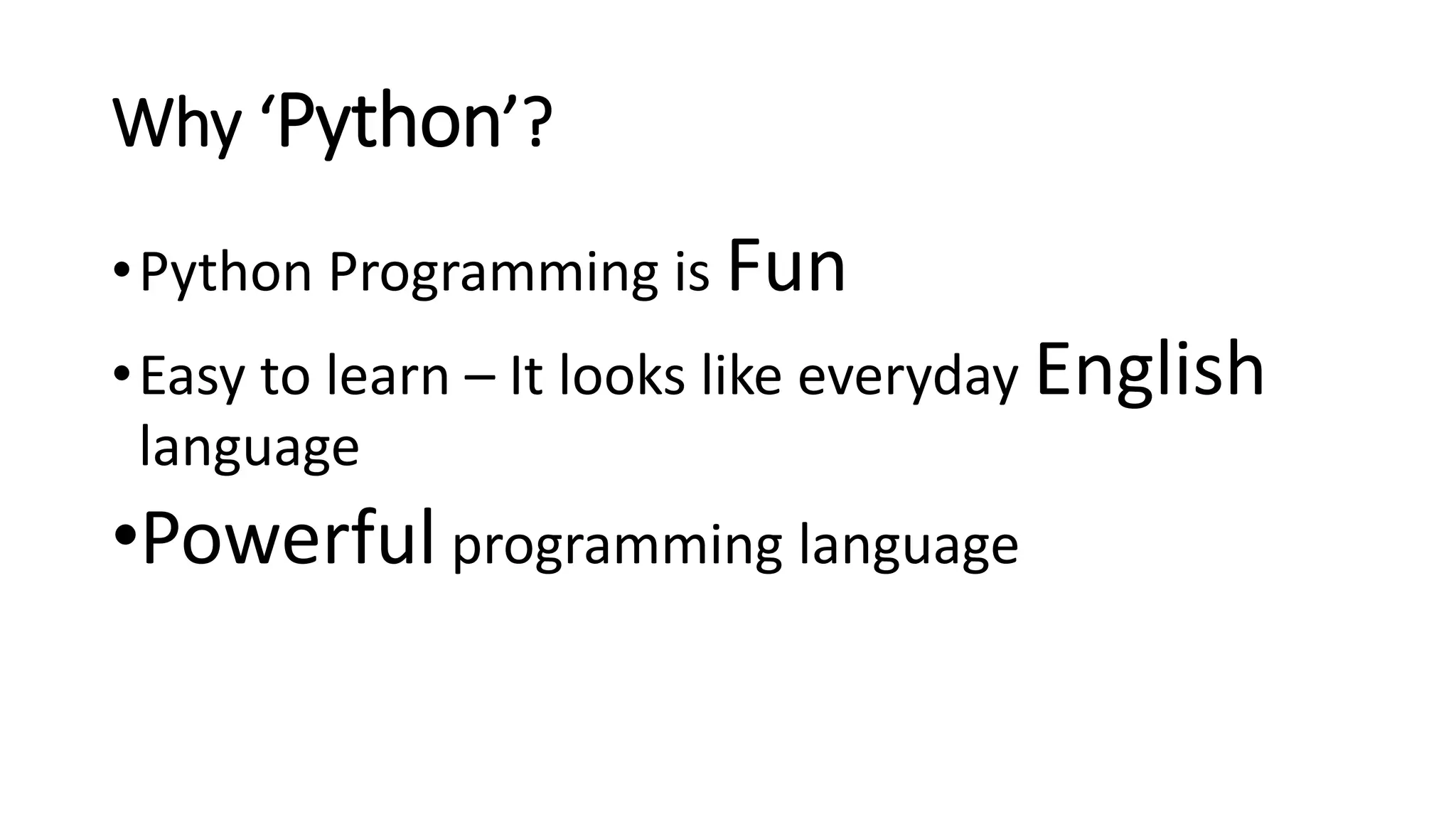 Python Programming | PPT