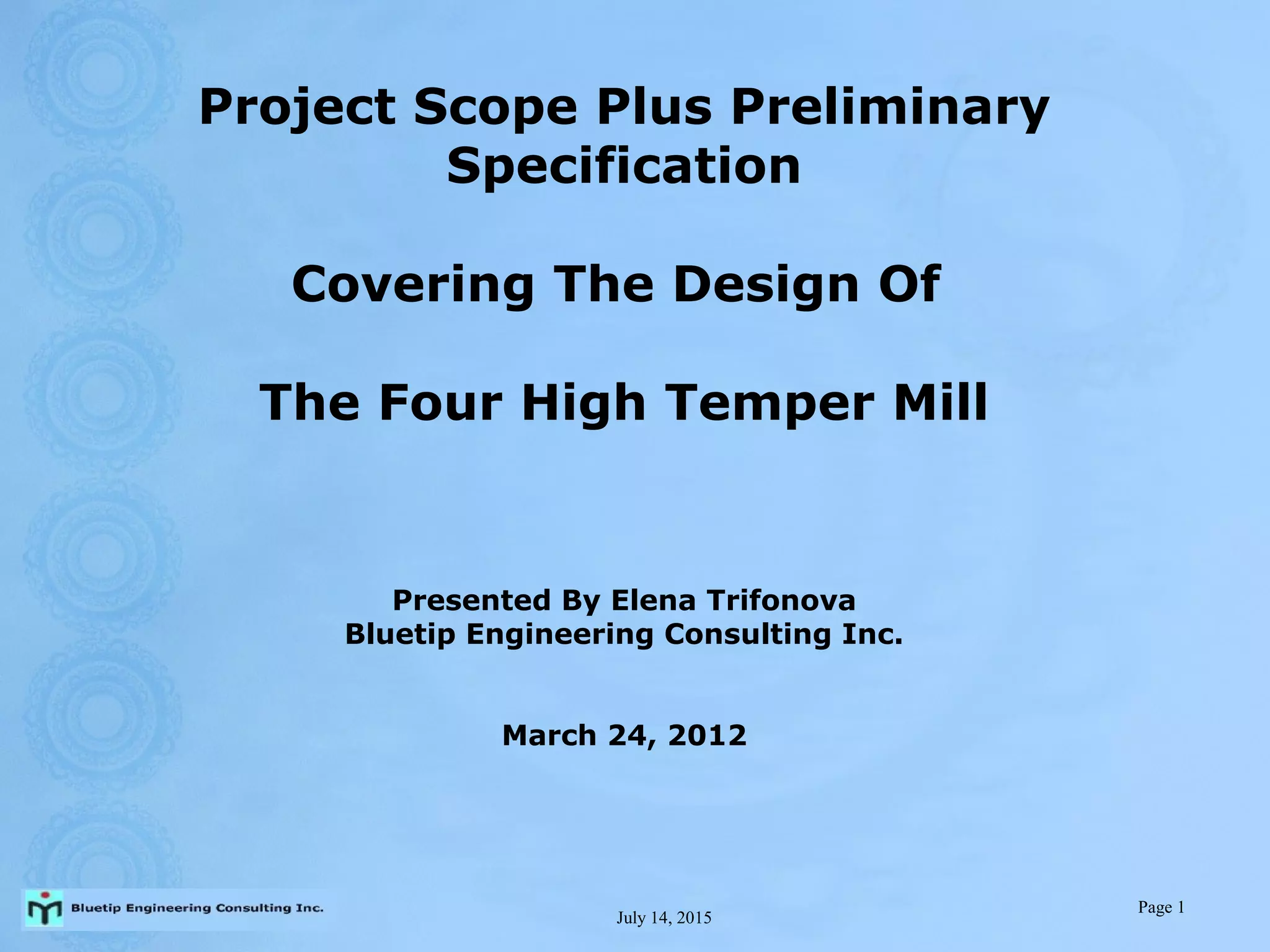 Elena Trifonova presentationProject 015 PPT