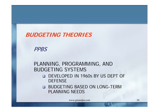 DEVELOPMENT AND ADMINISTRATION (III)