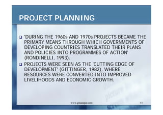 DEVELOPMENT AND ADMINISTRATION (III)