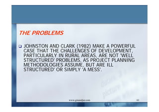 DEVELOPMENT AND ADMINISTRATION (III)