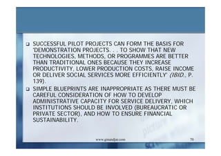 DEVELOPMENT AND ADMINISTRATION (III)