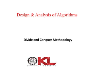 Comprehensive Guide to Divide and Conquer Algorithms and Recurrence ...
