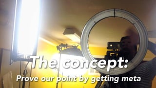 The concept:
Prove our point by getting meta
 