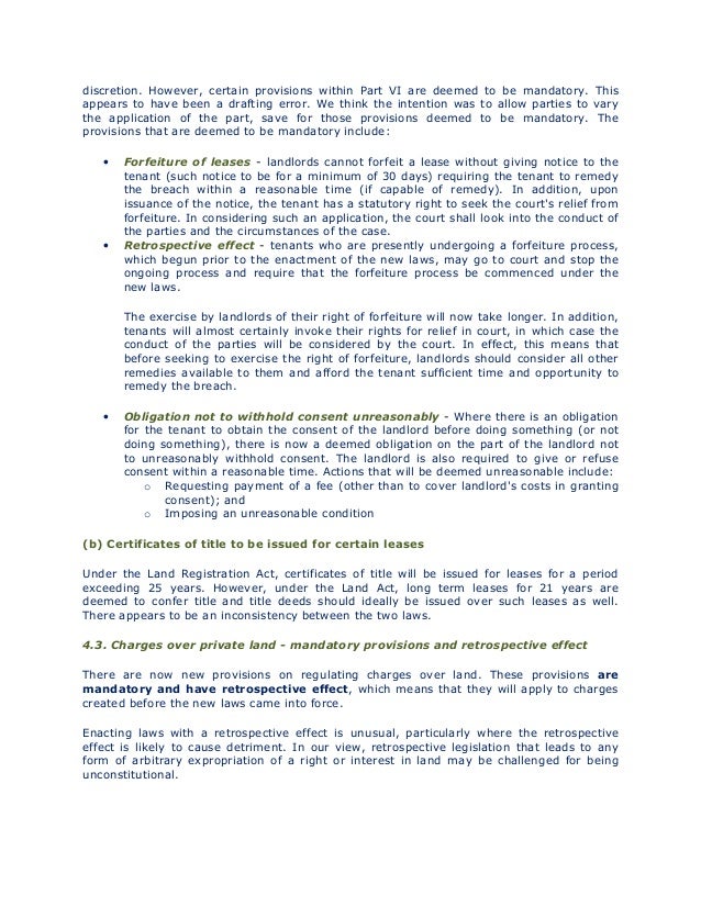 Synopsis Of The Land Laws In Kenya
