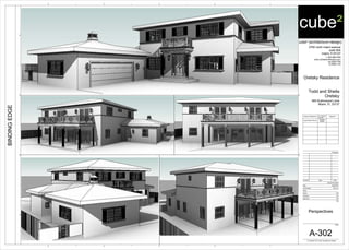 cube² (architecture+design)
2700 north miami avenue
suite 804
miami, fl 33127
t: 305.586.8169
www.cube2architecture.com
aa-26001789
ib-26001134
BINDINGEDGE
Design Professional FL License
Number
Signature
Jorge Alberto Pernas
AR92904
ID5632
Revisions
Sheet Information
DateIssueNumber
Date
Job Number
Scale
Drawn
Checked
Approved
Title
Sheet
© Copyright 2012 cube² (architecture+design)
12345
12345
A
B
C
A
B
C
D
Oretsky Residence
Todd and Sheila
Oretsky
665 Buttonwood Lane
Miami, FL 33137
2013_01
JAP
JAP
JAP
03/20/2013
A-302
Perspectives
 