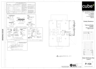 W.I.C
212
29 SF
W.I.C
211
265 SF
BEDROOM 1
201
190 SF
BEDROOM 2
203
288 SF
BEDROOM 3
209
282 SF
MASTER
BEDROOM
204
58 SF
HER CLOSET
206
32 SF
HIS CLOSET
205
40 SF
BATHROOM 2
210
149 SF
MASTER
BATHROOM
207
26 SF
TOILET ROOM
208
77 SF
BATHROOM 1
202
74 SF
HALLWAY
214
2700 north miami avenue
suite 804
miami, fl 33127
t: 305.586.8169
www.cube2architecture.com
aa-26001789
ib-26001134
BINDINGEDGE
Design Professional FL License
Number
Signature
Jorge Alberto Pernas
AR92904
ID5632
Revisions
Sheet Information
DateIssueNumber
Date
Job Number
Scale
Drawn
Checked
Approved
Title
Sheet
12345
12345
A
B
C
A
B
C
D
As indicated
Oretsky Residence
Todd and Sheila
Oretsky
665 Buttonwood Lane
Miami, FL 33137
2013_01
RCI
RCI
RCI
3/19/2013
P-104
Water Distribution Plan
- Level 2
 