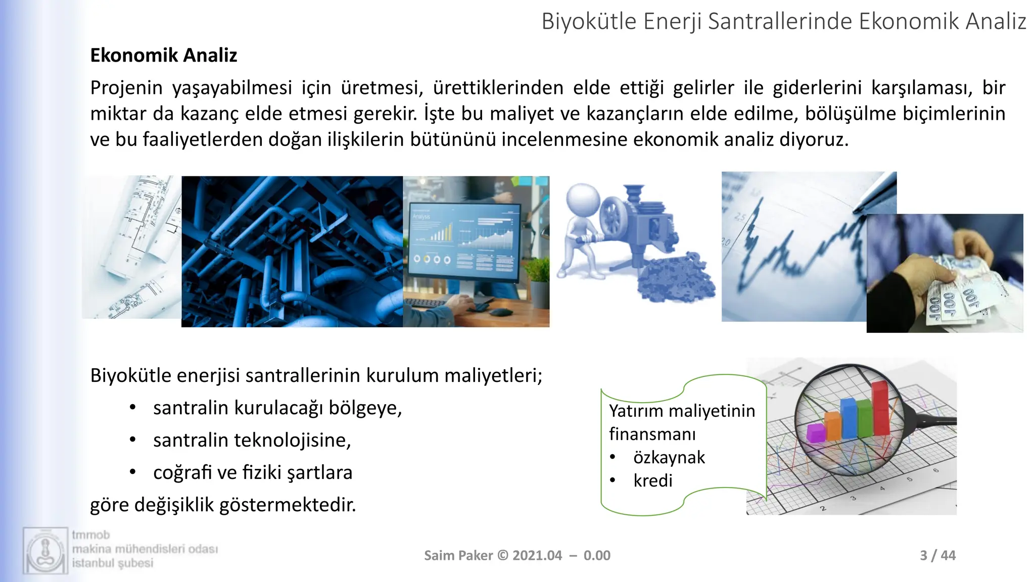 Biyokütle tesisi kurulumunda Ekonomik Analiz | PDF
