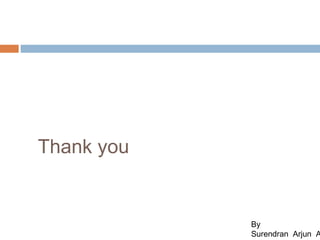 Thank you
By
Surendran Arjun A
 