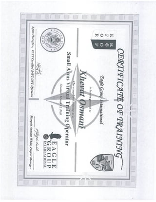 SAVT Certificate