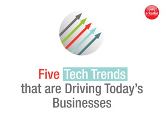 Five  Tech Trends 
that are Driving Today’s
Businesses

 