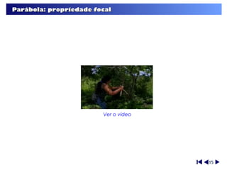 Parábola: propriedade focal




                        Ver o vídeo




                                      15
 