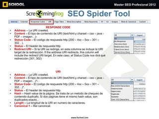 Master SEO Profesional 2012


                                               SEO Spider Tool
                             ...