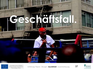 Co-funded by the Intelligent
Energy Europe Programme of
the European Union
37
Geschäftsfall.
Einführung- Theorie - Übungen - Geschäftsfall - Zusammenfassung
 