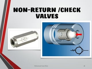Mohammad Azam Khan
NON-RETURN /CHECK
VALVES
41Valves
 