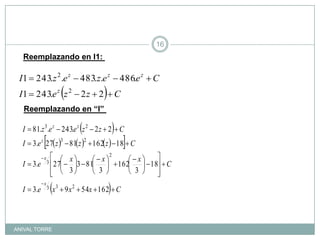 Reemplazando en I1: Reemplazando en “I” ANIVAL TORRE16