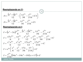Reemplazando en I1: Reemplazando en I: ANIVAL TORRE18