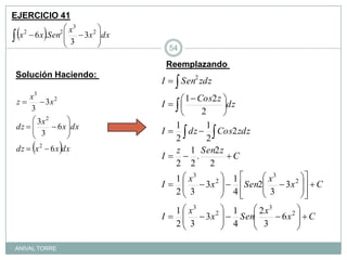 EJERCICIO 41Reemplazando Solución Haciendo: ANIVAL TORRE54