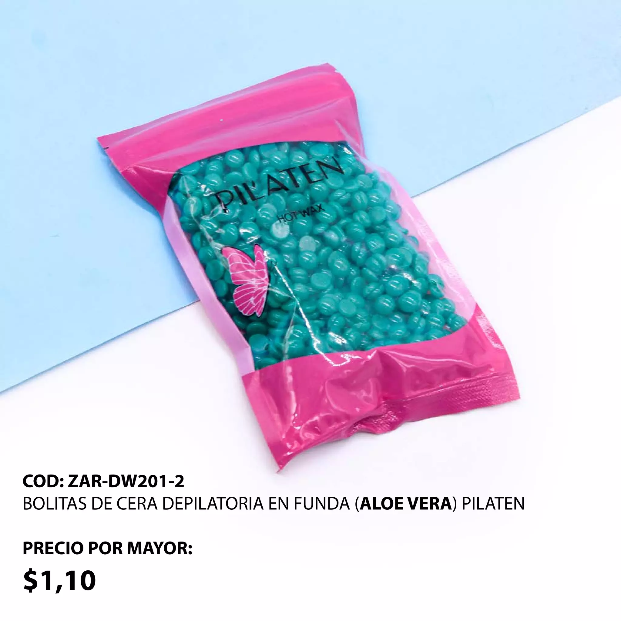 COD: ZAR-DW201-2
BOLITAS DE CERA DEPILATORIA EN FUNDA (ALOE VERA) PILATEN
PRECIO POR MAYOR:
$1,10
 