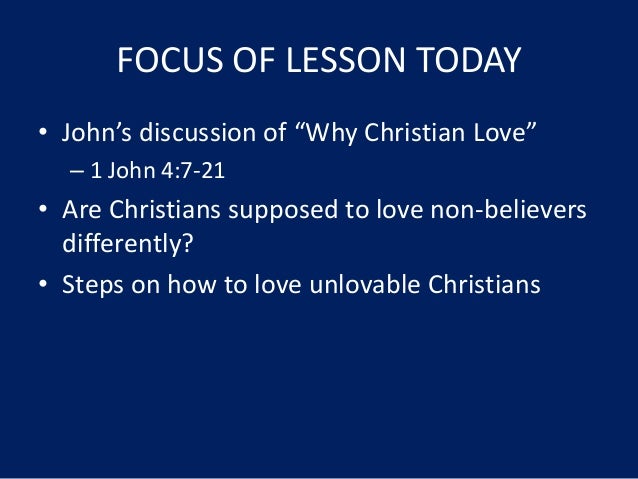 how to love as a christian