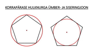KORRAPÄRASE HULKNURGA ÜMBER- JA SISERINGJOON
 