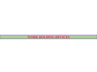 WORK HOLDING DEVICES
 