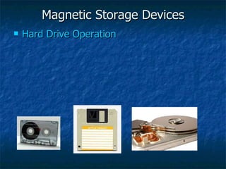 Magnetic Storage Devices Hard Drive Operation 