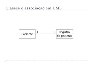 Classes e associação em UML
 