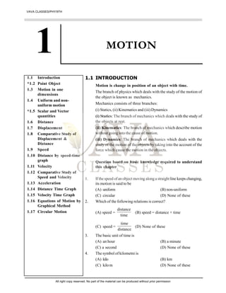class 9 science chapter 7 motion pdf download | PDF