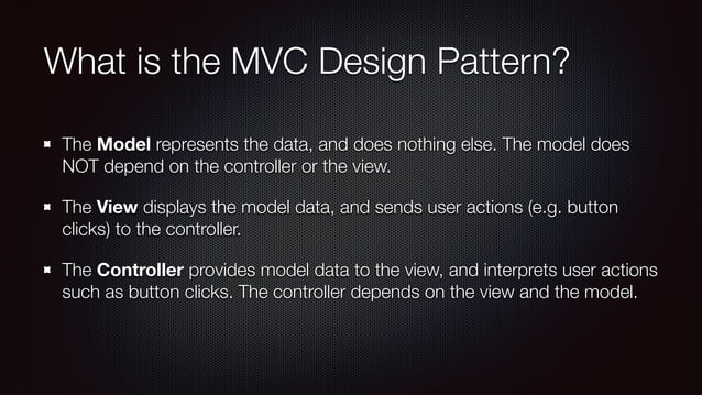 Organization Patterns: MVC | PPT