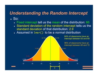 Mixed Effects Models - Random Intercepts | PDF