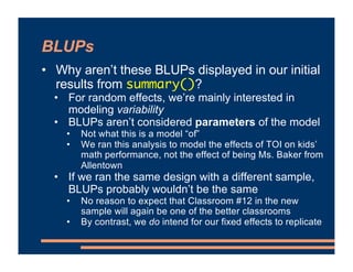Mixed Effects Models - Random Intercepts | PDF