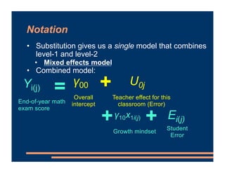 Mixed Effects Models - Random Intercepts | PDF