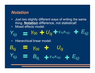 Mixed Effects Models - Random Intercepts | PDF