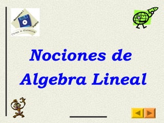 Nociones de
Algebra Lineal
 