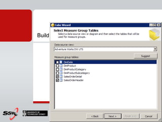 Build a Cube – Select a Data Source View
 