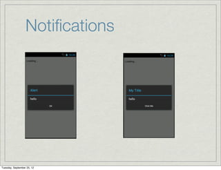 Notiﬁcations




Tuesday, September 25, 12
 
