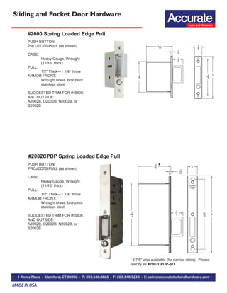 Pocket / Sliding door locks | PDF