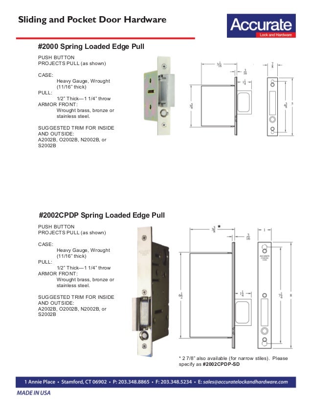 Pocket Sliding Door Locks