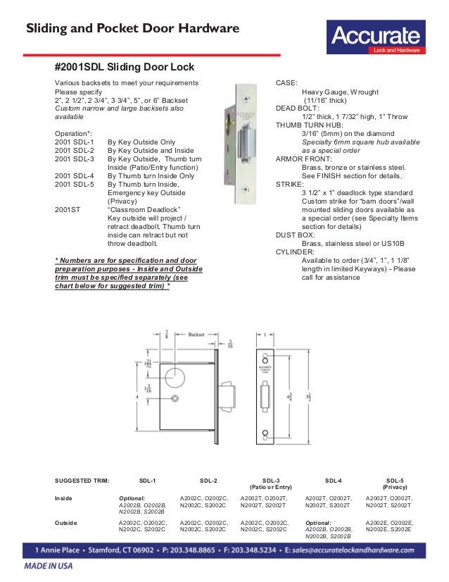 Pocket Sliding Door Locks