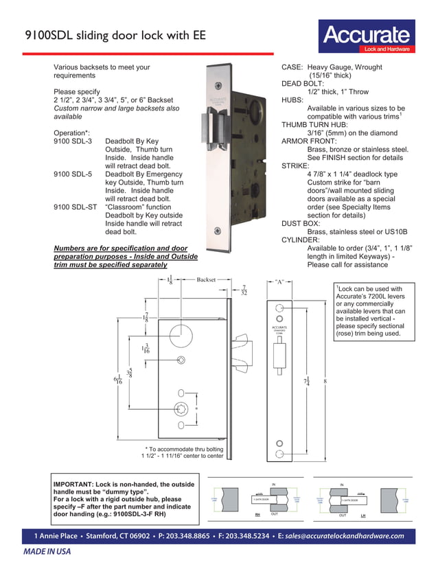 Sliding and Pocket Doors locksets for ADA applications PDF