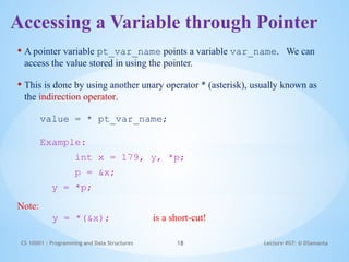 Reshared power point presentation for Pointers in C language | PPTX