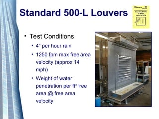Louvers Testing Design Standard Testing requirement for Louvres | PPT