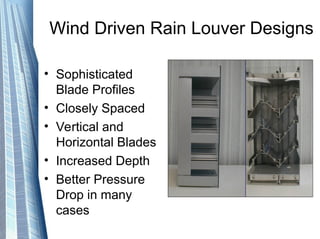 Louvers Testing Design Standard Testing requirement for Louvres | PPT