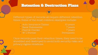 Record Retention Risks Record Storage and Management | PDF
