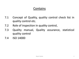 07 Quality Control | PDF